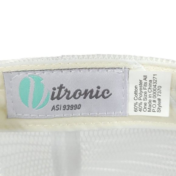 Omega Motion Mesh Strapback Cap Trucker Baseball Hat Vitronic Blue White - Picture 12 of 12